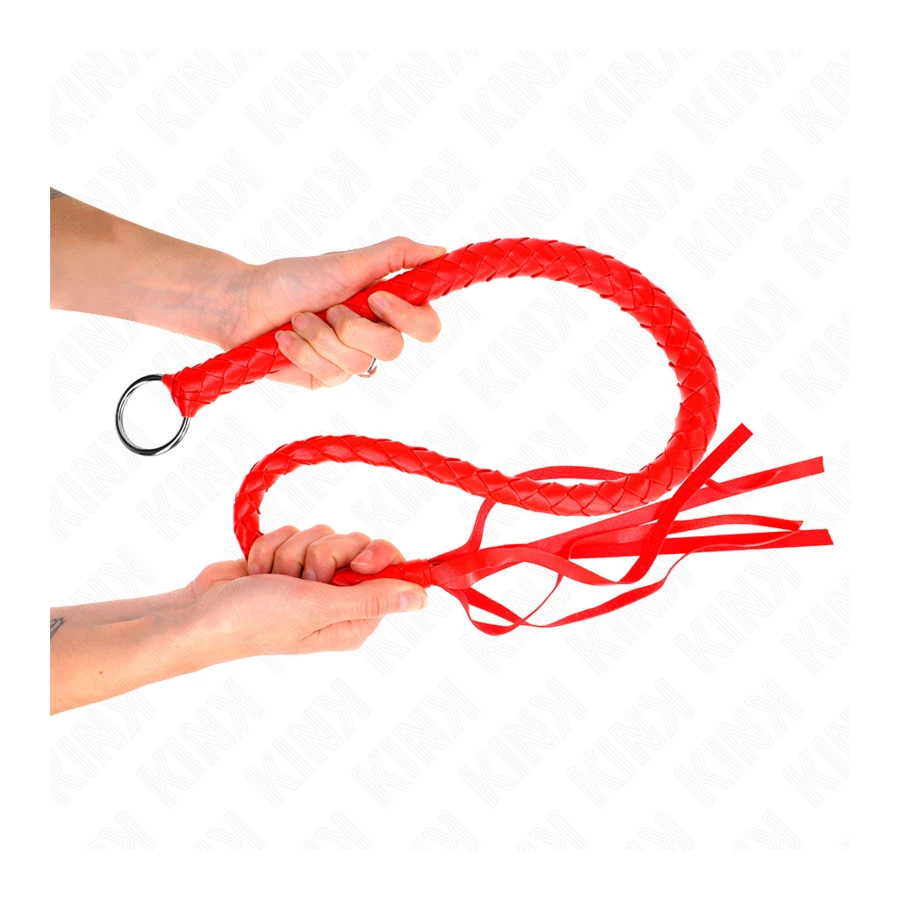 KINK - FRUSTA SERPENTE CON ANELLO MANO ROSSO 65 CM